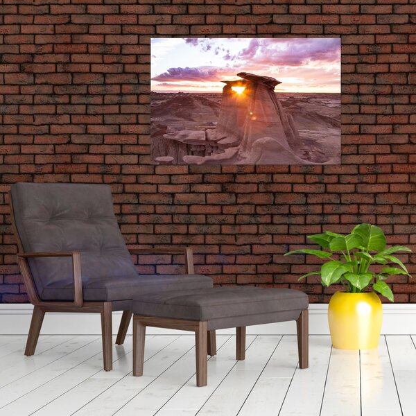 Slika - zalazak sunca u pustinji (90x60 cm)