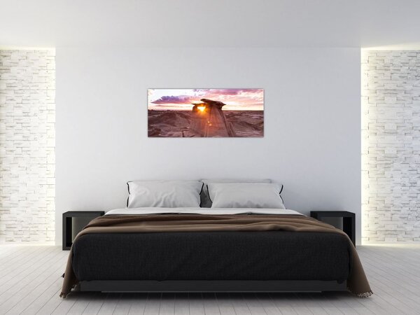 Slika - zalazak sunca u pustinji (120x50 cm)