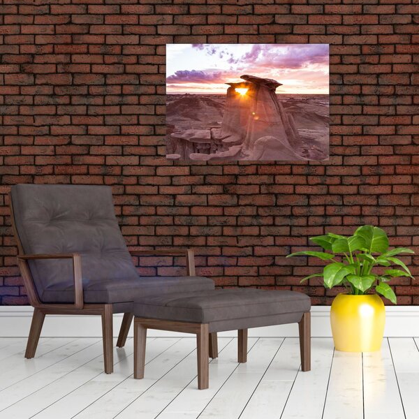 Slika - zalazak sunca u pustinji (70x50 cm)