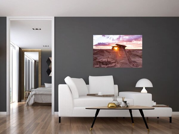 Slika - zalazak sunca u pustinji (90x60 cm)