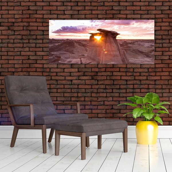 Slika - zalazak sunca u pustinji (120x50 cm)