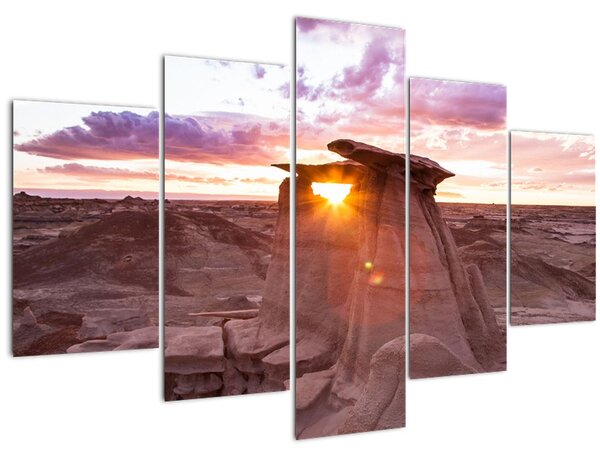 Slika - zalazak sunca u pustinji (150x105 cm)