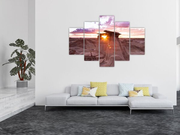 Slika - zalazak sunca u pustinji (150x105 cm)