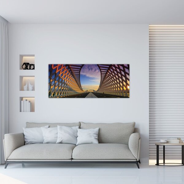 Slika moderne arhitekture mosta (120x50 cm)