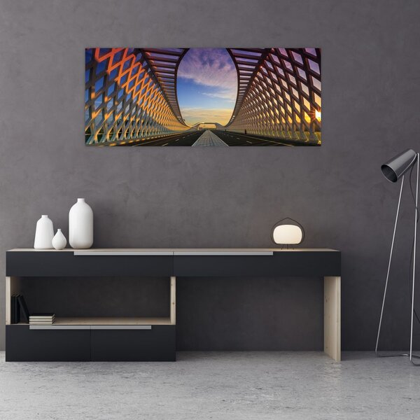 Slika moderne arhitekture mosta (120x50 cm)