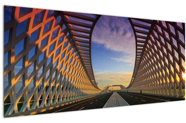 Slika moderne arhitekture mosta (120x50 cm)