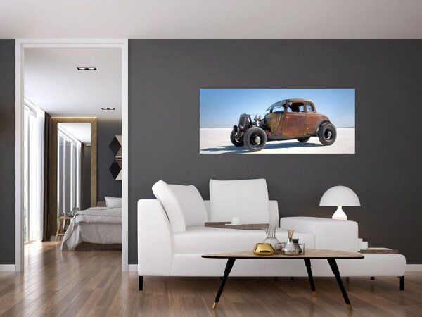 Slika automobila u pustinji (120x50 cm)