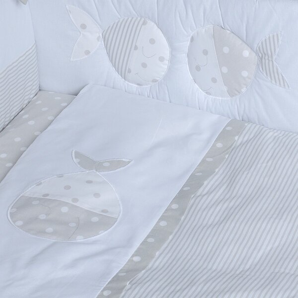 Magic Baby komplet posteljine Ribice 4-dijelni, 120x60/130x65 cm, 100% pamuk