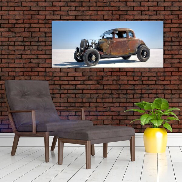 Slika automobila u pustinji (120x50 cm)