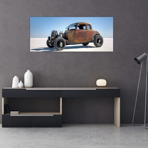 Slika automobila u pustinji (120x50 cm)