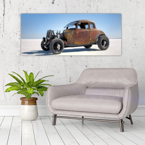 Slika automobila u pustinji (120x50 cm)