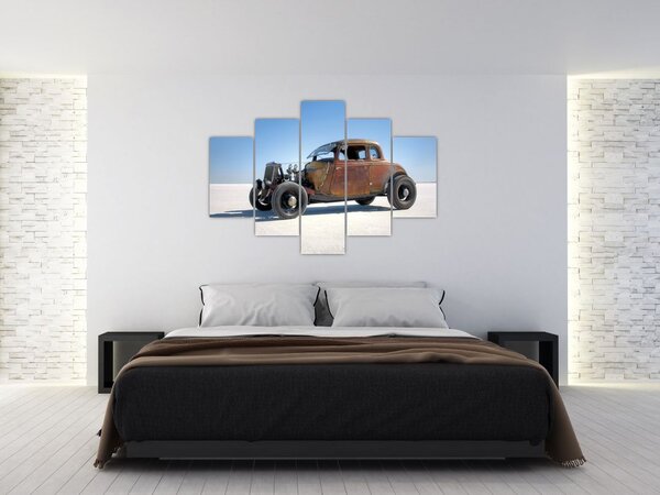 Slika automobila u pustinji (150x105 cm)