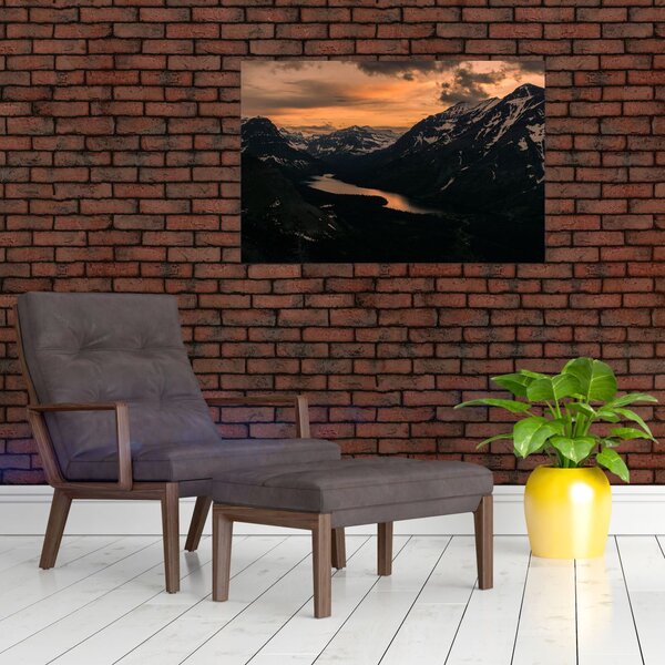 Slika jezera između planina (90x60 cm)