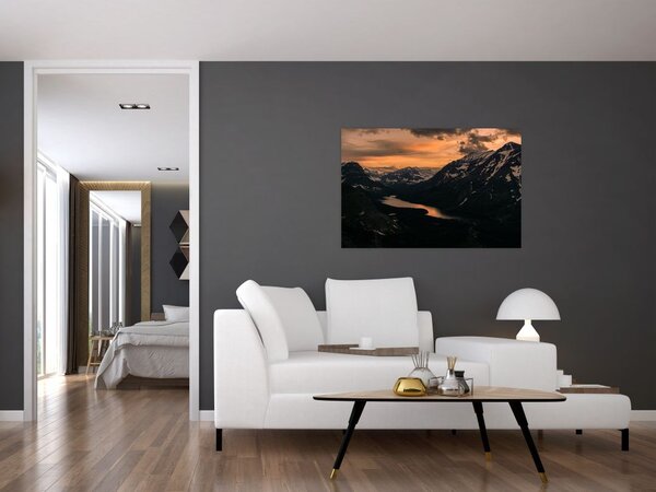 Slika jezera između planina (90x60 cm)