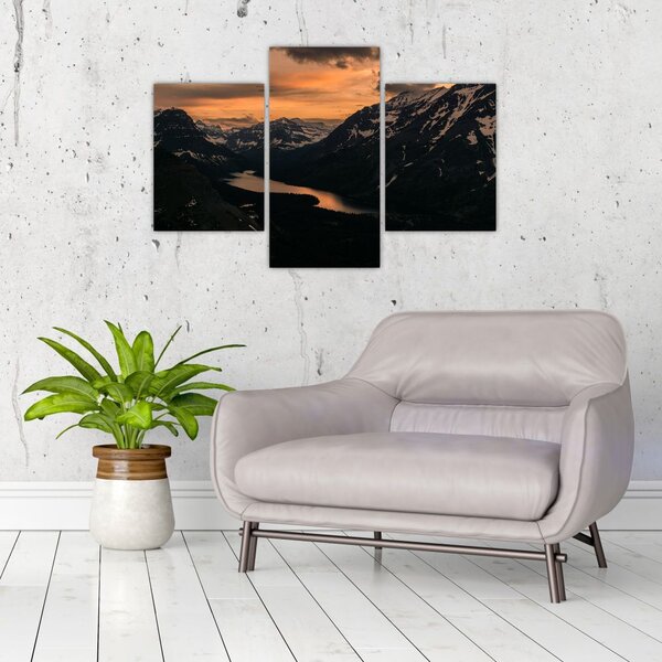Slika jezera između planina (90x60 cm)