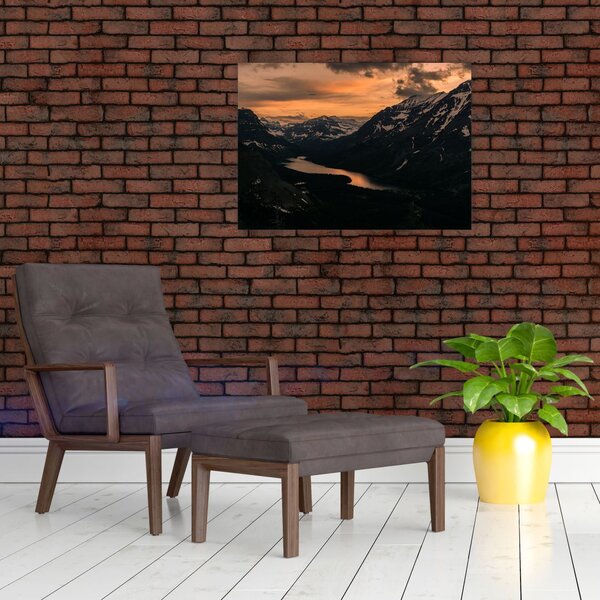 Slika jezera između planina (70x50 cm)