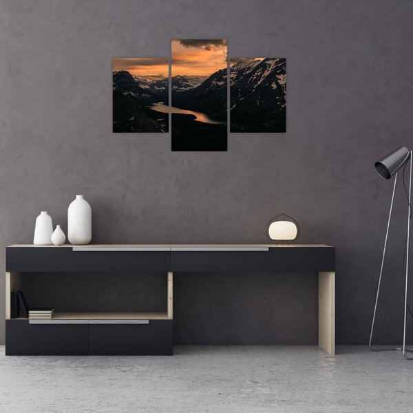 Slika jezera između planina (90x60 cm)
