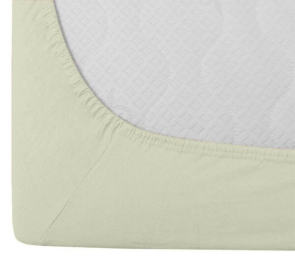 Jersey plahta s likrom svijetlo krem 180 x 200 cm