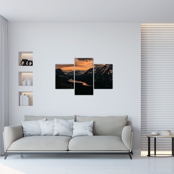 Slika jezera između planina (90x60 cm)