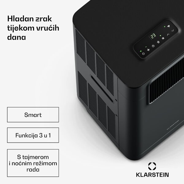 Klarstein Breeze Box 9K Smart PAC klima uređaj, režim 3 u 1| Inteligentna kontrola, do 32 m², 24-satni tajmer, prijenosni