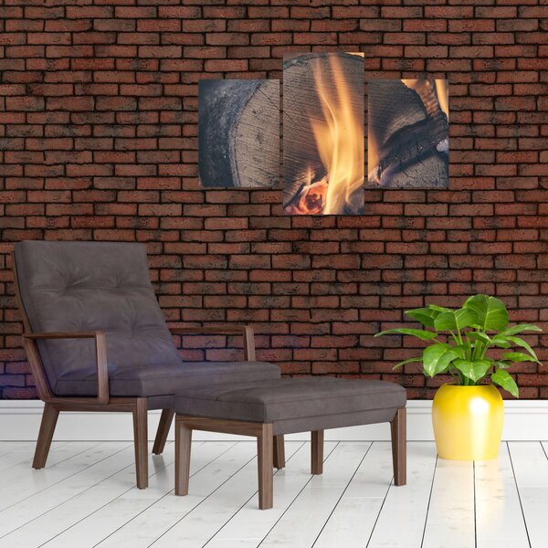 Slika drva koje gori (90x60 cm)