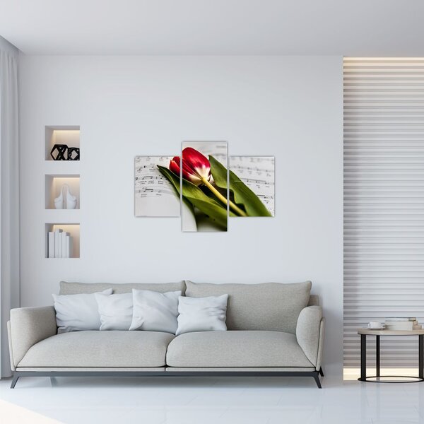Slika crvenog tulipana (90x60 cm)