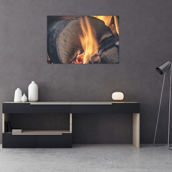 Slika drva koje gori (90x60 cm)