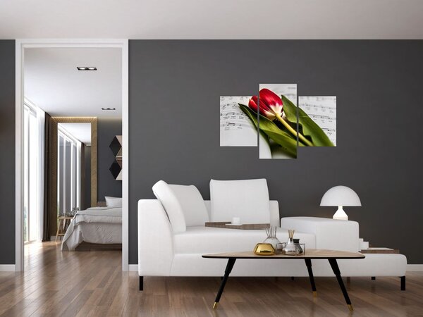Slika crvenog tulipana (90x60 cm)