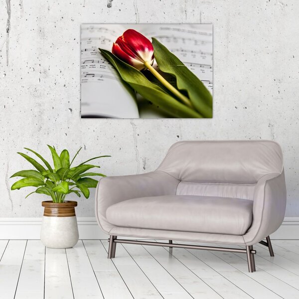 Slika crvenog tulipana (70x50 cm)
