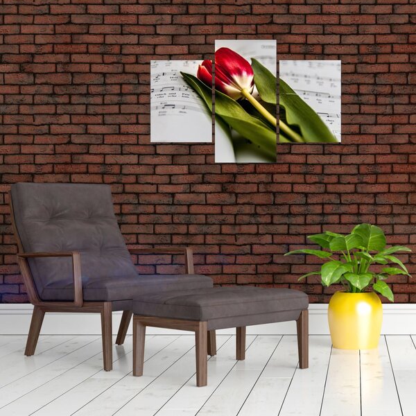 Slika crvenog tulipana (90x60 cm)