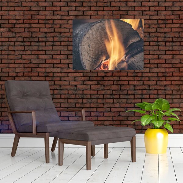 Slika drva koje gori (70x50 cm)