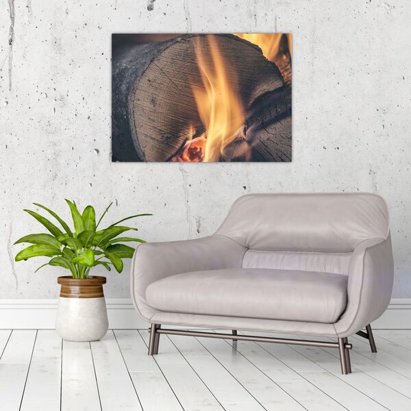 Slika drva koje gori (70x50 cm)