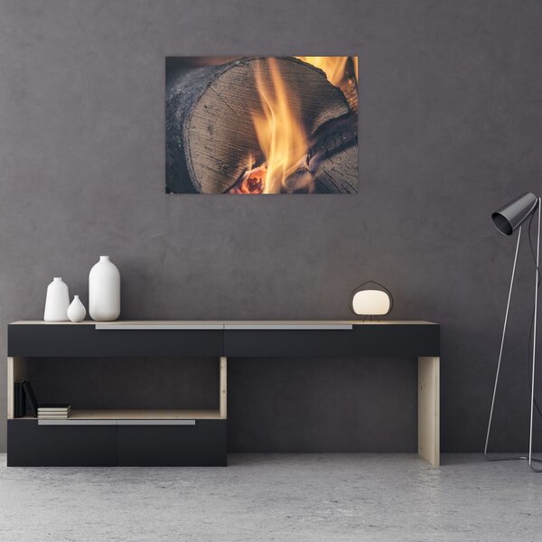 Slika drva koje gori (70x50 cm)