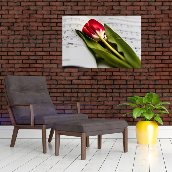 Slika crvenog tulipana (90x60 cm)
