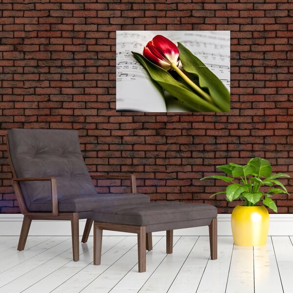 Slika crvenog tulipana (70x50 cm)