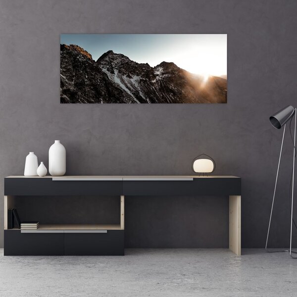 Slika stjenovitog planinskog lanca (120x50 cm)