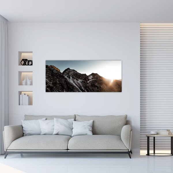 Slika stjenovitog planinskog lanca (120x50 cm)