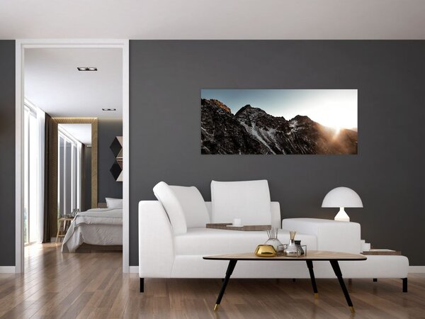 Slika stjenovitog planinskog lanca (120x50 cm)