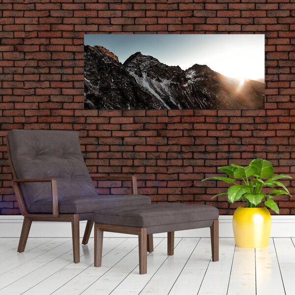 Slika stjenovitog planinskog lanca (120x50 cm)