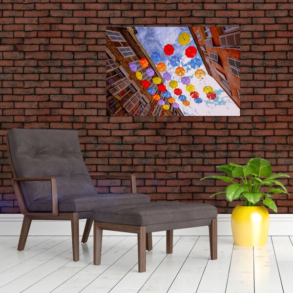 Slika šarenih kišobrana (90x60 cm)