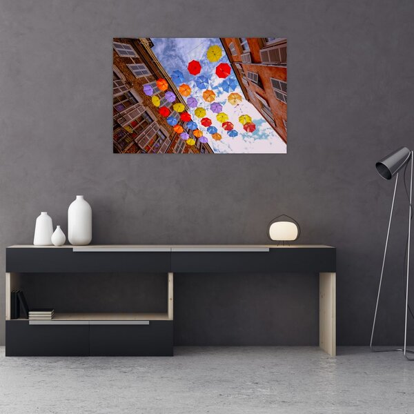 Slika šarenih kišobrana (90x60 cm)