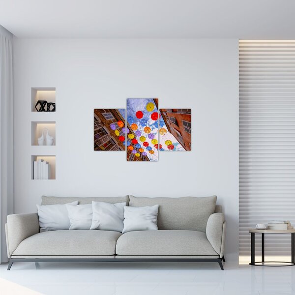 Slika šarenih kišobrana (90x60 cm)