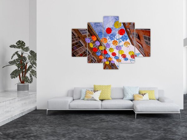 Slika šarenih kišobrana (150x105 cm)