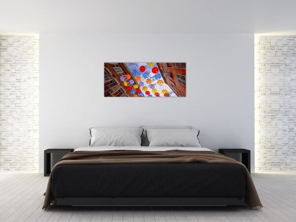 Slika šarenih kišobrana (120x50 cm)