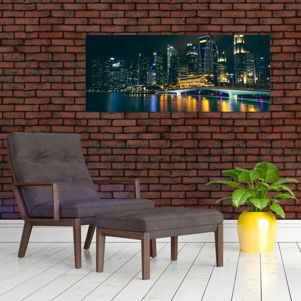 Slika noćnog Singapura (120x50 cm)