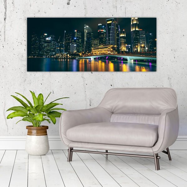 Slika noćnog Singapura (120x50 cm)