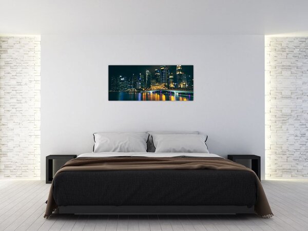 Slika noćnog Singapura (120x50 cm)