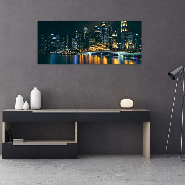 Slika noćnog Singapura (120x50 cm)