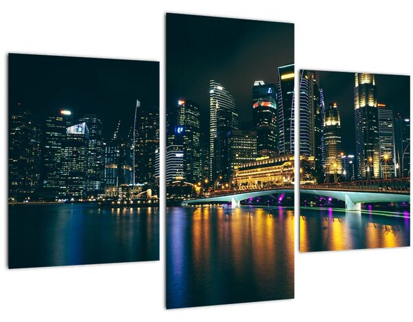 Slika noćnog Singapura (90x60 cm)
