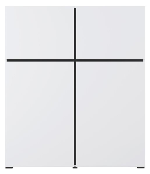 Komoda Crossroad W76 (crna + bijela)